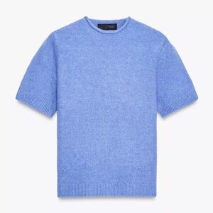 Zara Blue Short Sleeve Sweater